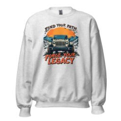 Forge Your Legacy - Alpine Peak 4X4 Cruiser Unisex Sweatshirt - Ash - Image 5