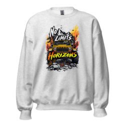 No Limits Just Horizons - Sunset Trail 4X4 Crawler Unisex Sweatshirt - Ash - Image 1