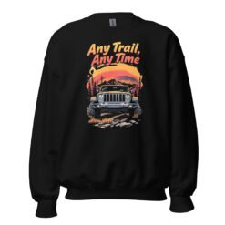 Any Trail Any Time - Wilderness 4X4 Cruiser Unisex Sweatshirt - Black - Image 2