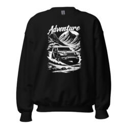 Adventure - Black White 4X4 Crawler Unisex Sweatshirt - Black - Image 2