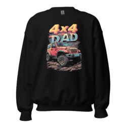 4X4 Dad - Rock Crawling 4X4 Dad Unisex Sweatshirt - Black - Image 2