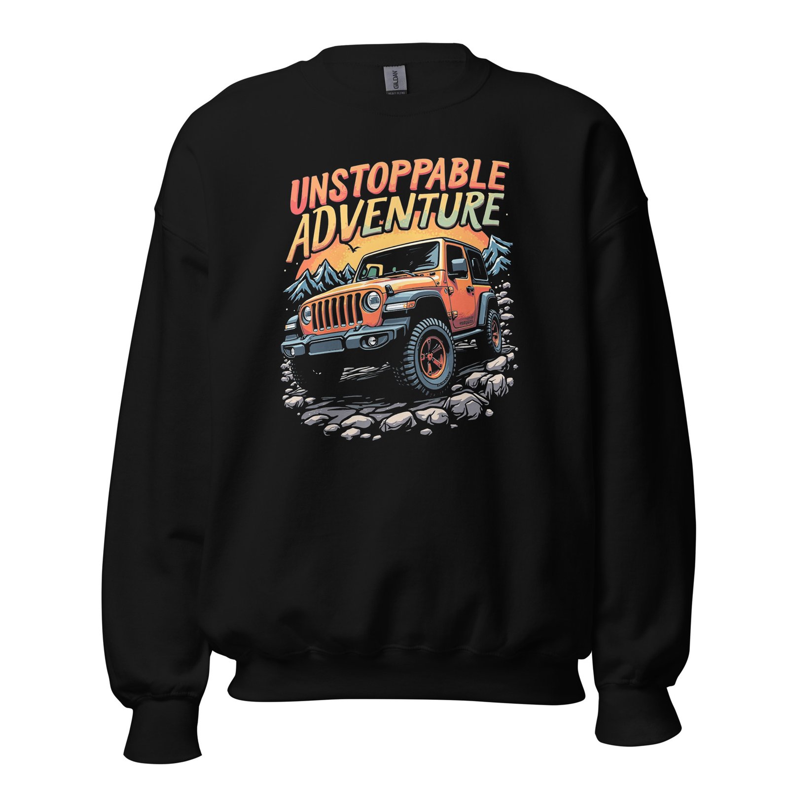 Unstoppable Adventure - High Clearance 4X4 Crawler Unisex Sweatshirt - Black - Image 2