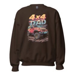 4X4 Dad - Rock Crawling 4X4 Dad Unisex Sweatshirt - Dark Chocolate - Image 1