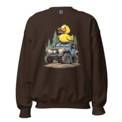 Duck Duck Rig - Duck Duck Rig 4X4 Unisex Sweatshirt - Dark Chocolate - Image 5