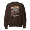 4X4 Dad - Orange Crawler Off-Road Rig Unisex Sweatshirt - Dark Chocolate - Image 1