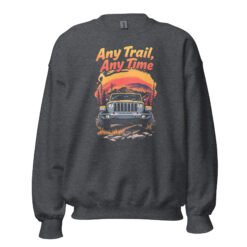 Any Trail Any Time - Wilderness 4X4 Cruiser Unisex Sweatshirt - Dark Heather - Image 7