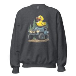 Duck Duck Rig - Duck Duck Rig 4X4 Unisex Sweatshirt - Dark Heather - Image 7