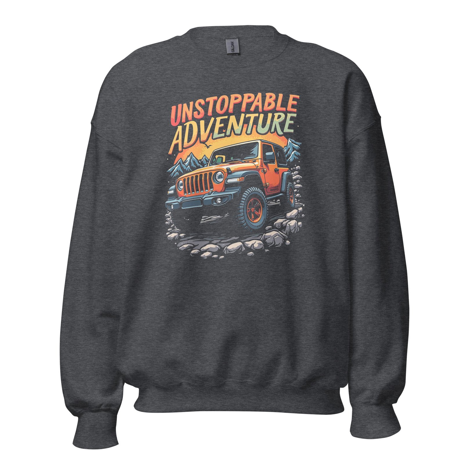 Unstoppable Adventure - High Clearance 4X4 Crawler Unisex Sweatshirt - Dark Heather - Image 9