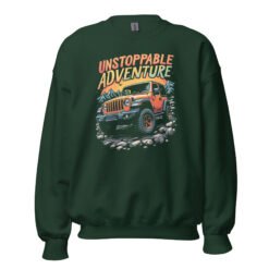 Unstoppable Adventure - High Clearance 4X4 Crawler Unisex Sweatshirt - Forest Green - Image 7