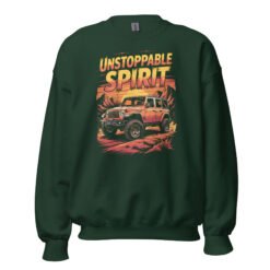 Unstoppable Spirit - Red Rock 4X4 Crawler Unisex Sweatshirt - Forest Green - Image 1