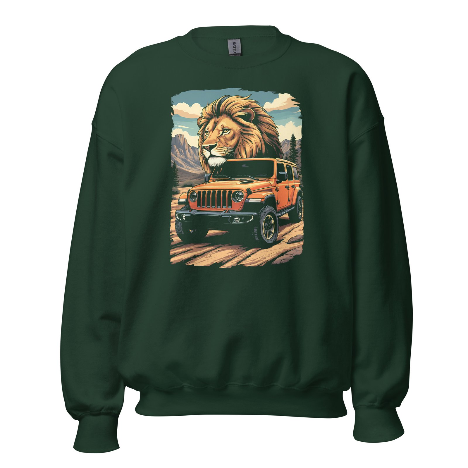 King Of The Trail - Apex Crawler 4X4 Rig Unisex Sweatshirt - Forest Green - Image 7