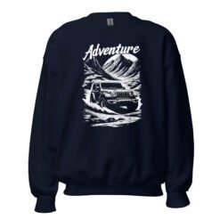 Adventure - Black White 4X4 Crawler Unisex Sweatshirt - Navy - Image 4