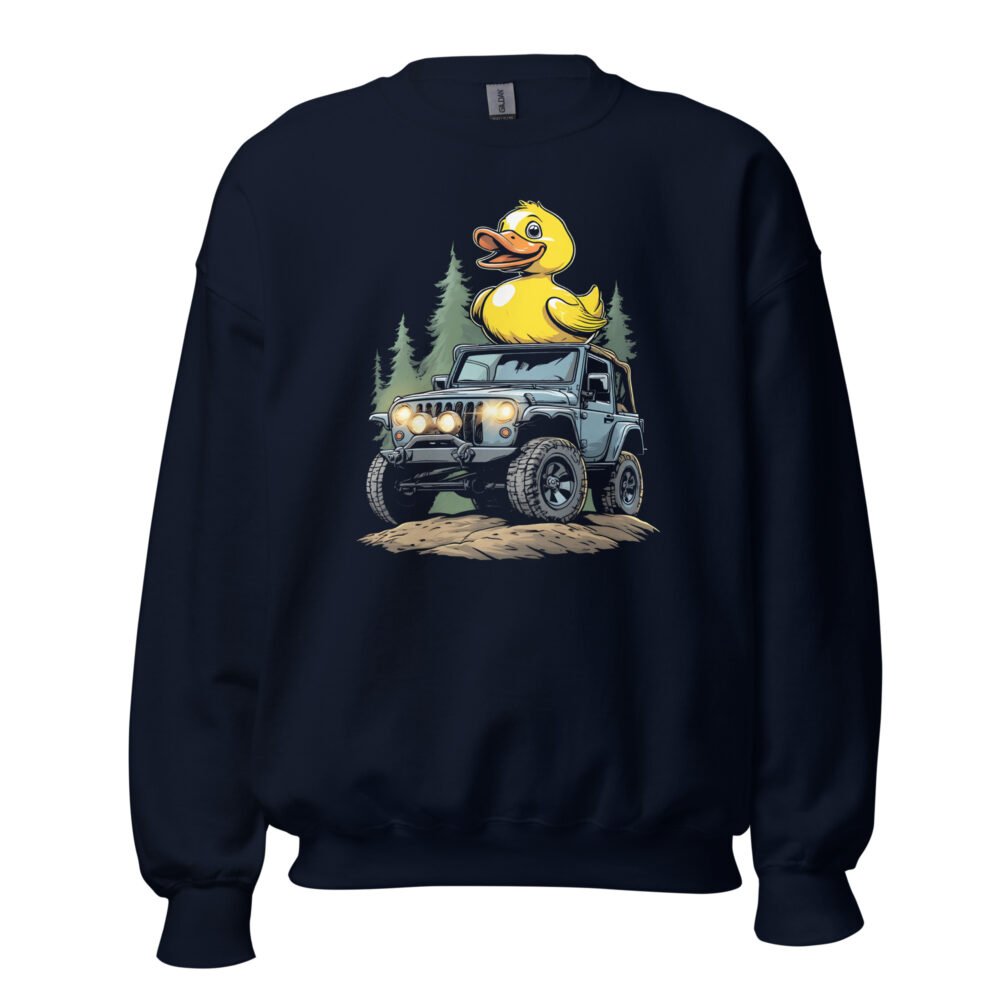 Duck Duck Rig - Duck Duck Rig 4X4 Unisex Sweatshirt - Navy - Image 1