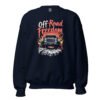 Off-Road Freedom - Fiery Sunset Off-Road Rig Unisex Sweatshirt - Navy - Image 1