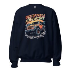 Unstoppable Adventure - High Clearance 4X4 Crawler Unisex Sweatshirt - Navy - Image 4