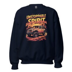 Unstoppable Spirit - Red Rock 4X4 Crawler Unisex Sweatshirt - Navy - Image 4