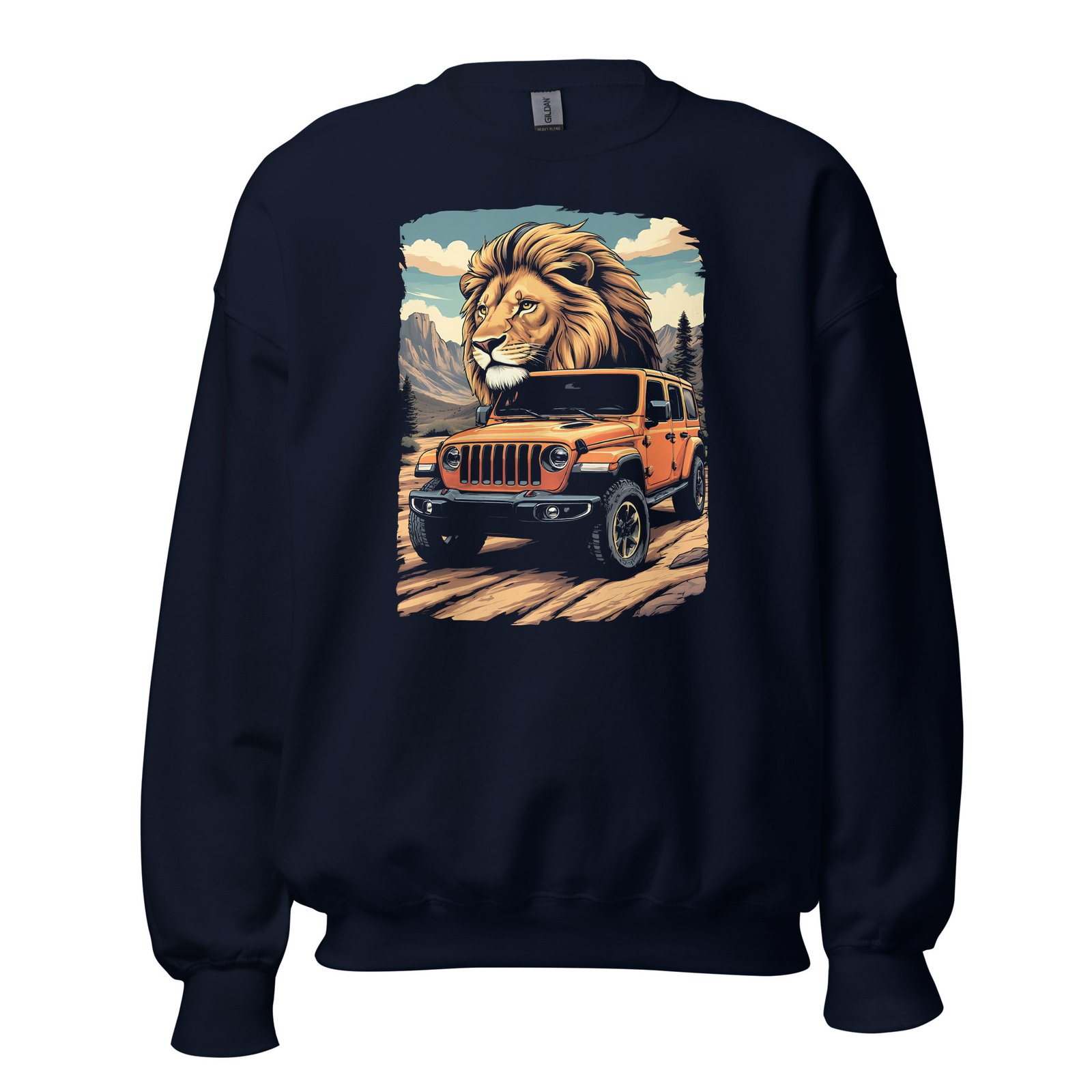 King Of The Trail - Apex Crawler 4X4 Rig Unisex Sweatshirt - Navy - Image 3