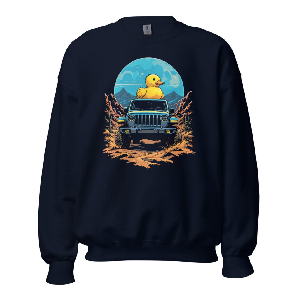 Duck Duck 4X4 - Rubber Duck 4X4 Rig Unisex Sweatshirt - Navy - Image 1