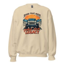 Forge Your Legacy - Alpine Peak 4X4 Cruiser Unisex Sweatshirt - Sand - Image 1