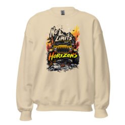 No Limits Just Horizons - Sunset Trail 4X4 Crawler Unisex Sweatshirt - Sand - Image 4