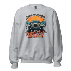 Forge Your Legacy - Alpine Peak 4X4 Cruiser Unisex Sweatshirt - Sport Grey - Image 2