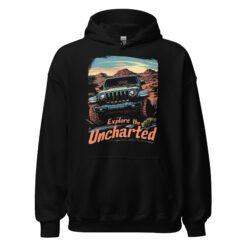 Explore The Uncharted - Explore Uncharted 4X4 Trail Unisex Hoodie - Black - Image 1