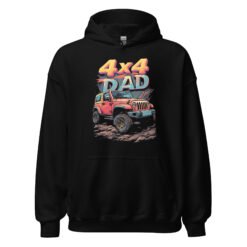 4X4 Dad - Vintage 4X4 Dad Rig Unisex Hoodie - Black - Image 1