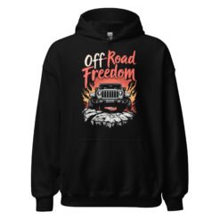 Off-Road Freedom - Granite Ledge 4X4 Crawler Unisex Hoodie - Black - Image 2