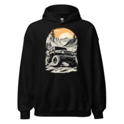 Alpine Sunset Trail - Alpine Gorge 4X4 Trail Unisex Hoodie - Black - Image 2