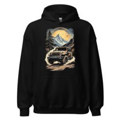 Alpine Trail Expedition - Alpine Peak Off-Road Rig Unisex Hoodie - Black - Image 2