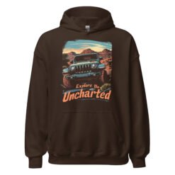 Explore The Uncharted - Explore Uncharted 4X4 Trail Unisex Hoodie - Dark Chocolate - Image 5