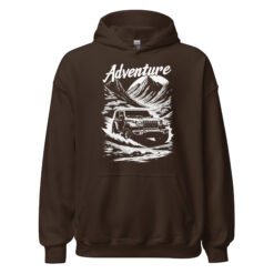 Adventure - River Fording Off-Road Rig Unisex Hoodie - Dark Chocolate - Image 5