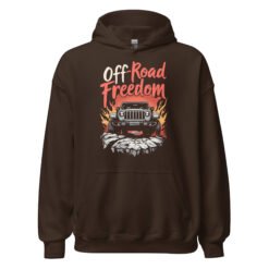 Off-Road Freedom - Granite Ledge 4X4 Crawler Unisex Hoodie - Dark Chocolate - Image 6