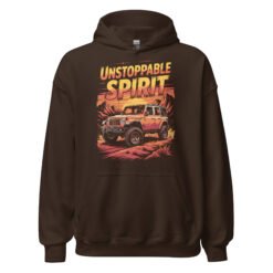 Unstoppable Spirit - Slickrock Canyon 4X4 Trail Unisex Hoodie - Dark Chocolate - Image 5