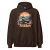 Off-Road Freedom - Sunset Peak Off-Road Rig Unisex Hoodie - Dark Chocolate - Image 1