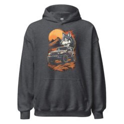 Lone Wolf - Apex Predator 4X4 Rig Unisex Hoodie - Dark Heather - Image 7