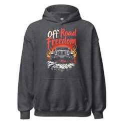 Off-Road Freedom - Granite Ledge 4X4 Crawler Unisex Hoodie - Dark Heather - Image 9
