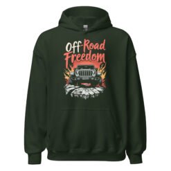 Off-Road Freedom - Granite Ledge 4X4 Crawler Unisex Hoodie - Forest Green - Image 1