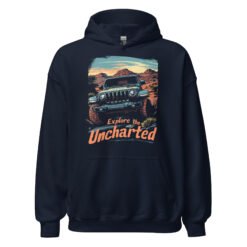 Explore The Uncharted - Explore Uncharted 4X4 Trail Unisex Hoodie - Navy - Image 3