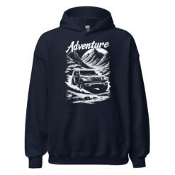 Adventure - River Fording Off-Road Rig Unisex Hoodie - Navy - Image 3