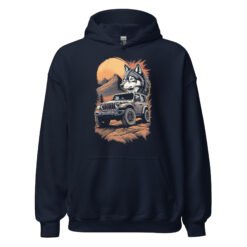 Lone Wolf - Apex Predator 4X4 Rig Unisex Hoodie - Navy - Image 3