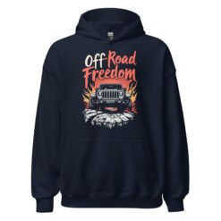 Off-Road Freedom - Granite Ledge 4X4 Crawler Unisex Hoodie - Navy - Image 4