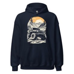 Alpine Sunset Trail - Alpine Gorge 4X4 Trail Unisex Hoodie - Navy - Image 1