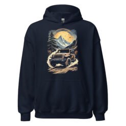 Alpine Trail Expedition - Alpine Peak Off-Road Rig Unisex Hoodie - Navy - Image 1