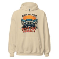 Forge Your Legacy - Desert Horizon Off-Road Unisex Hoodie - Sand - Image 1