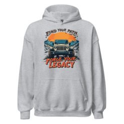 Forge Your Legacy - Desert Horizon Off-Road Unisex Hoodie - Sport Grey - Image 2