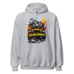 No Limits Just Horizons - Rugged Mountain 4X4 Trail Unisex Hoodie - Sport Grey - Image 2