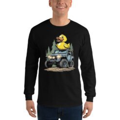 Duck Duck Rig - Ducked Up Off-Road Rig Men's Long Sleeve Shirt - Black - Image 2