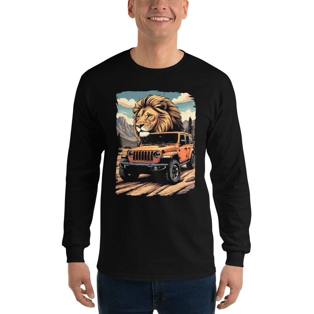 King Of The Trail - Sandstone Peak Off-Road Rig Men's Long Sleeve Shirt - Black - Image 2