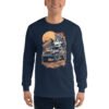 Lone Wolf - Sunset Mountain 4X4 Crawler Men's Long Sleeve Shirt - Navy - Image 1